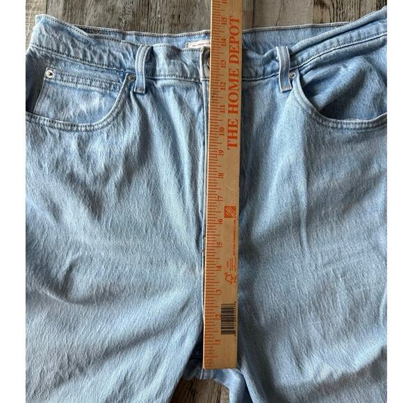 Levi’s Premium 70s High Rise Straight Denim Jeans Womens Plus 32 Raw Hem Cropped - Picture 11 of 12